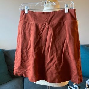 Betabrand burnt orange stretchy skirt